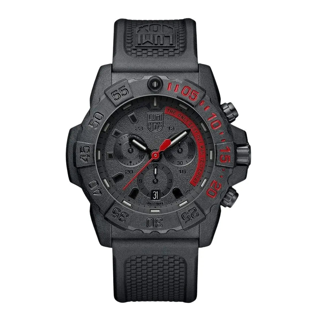 Luminox Navy Seal Steel 3580 Series Chronograph Watch Black/Red XS.3581.EY Luminox