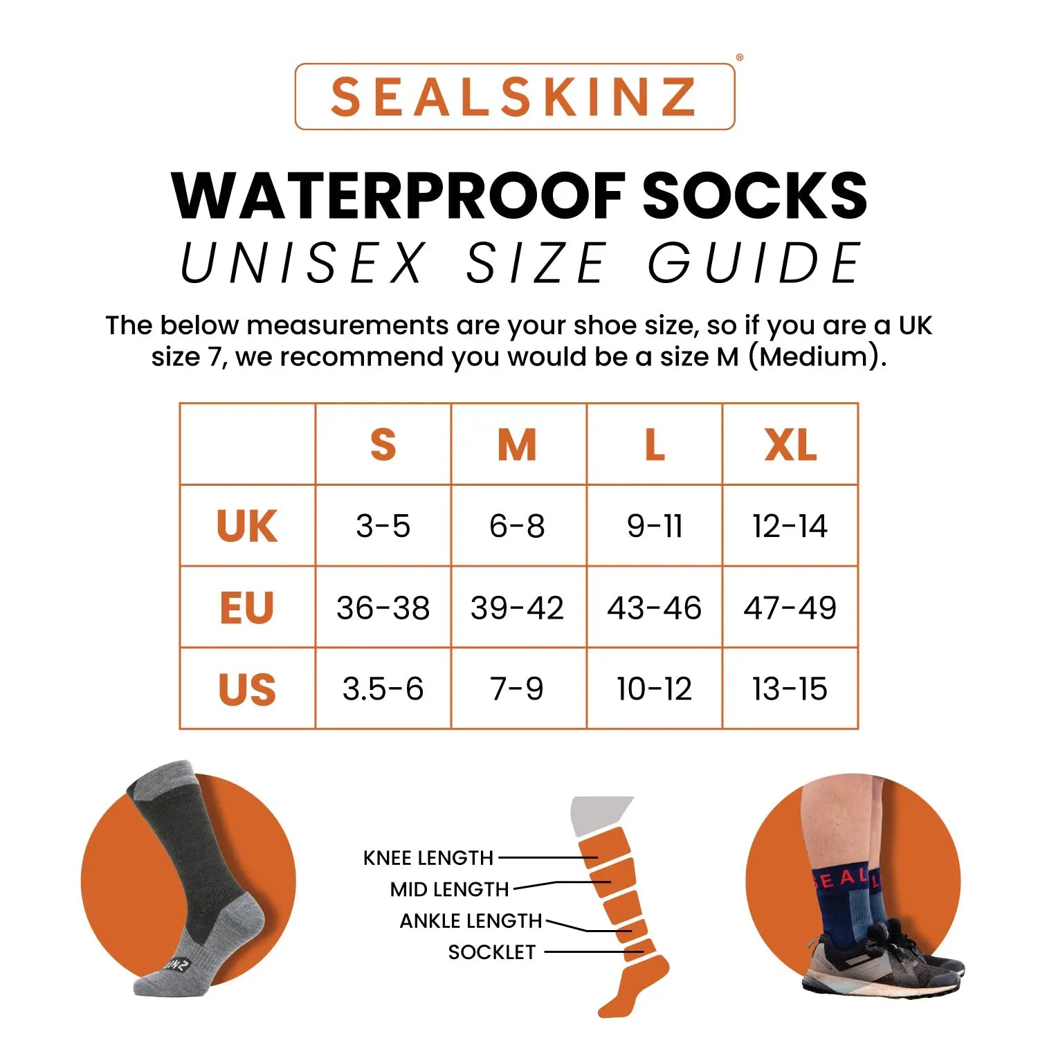 SealSkinz Suffield Solo Merino Liner Sock Sealskinz