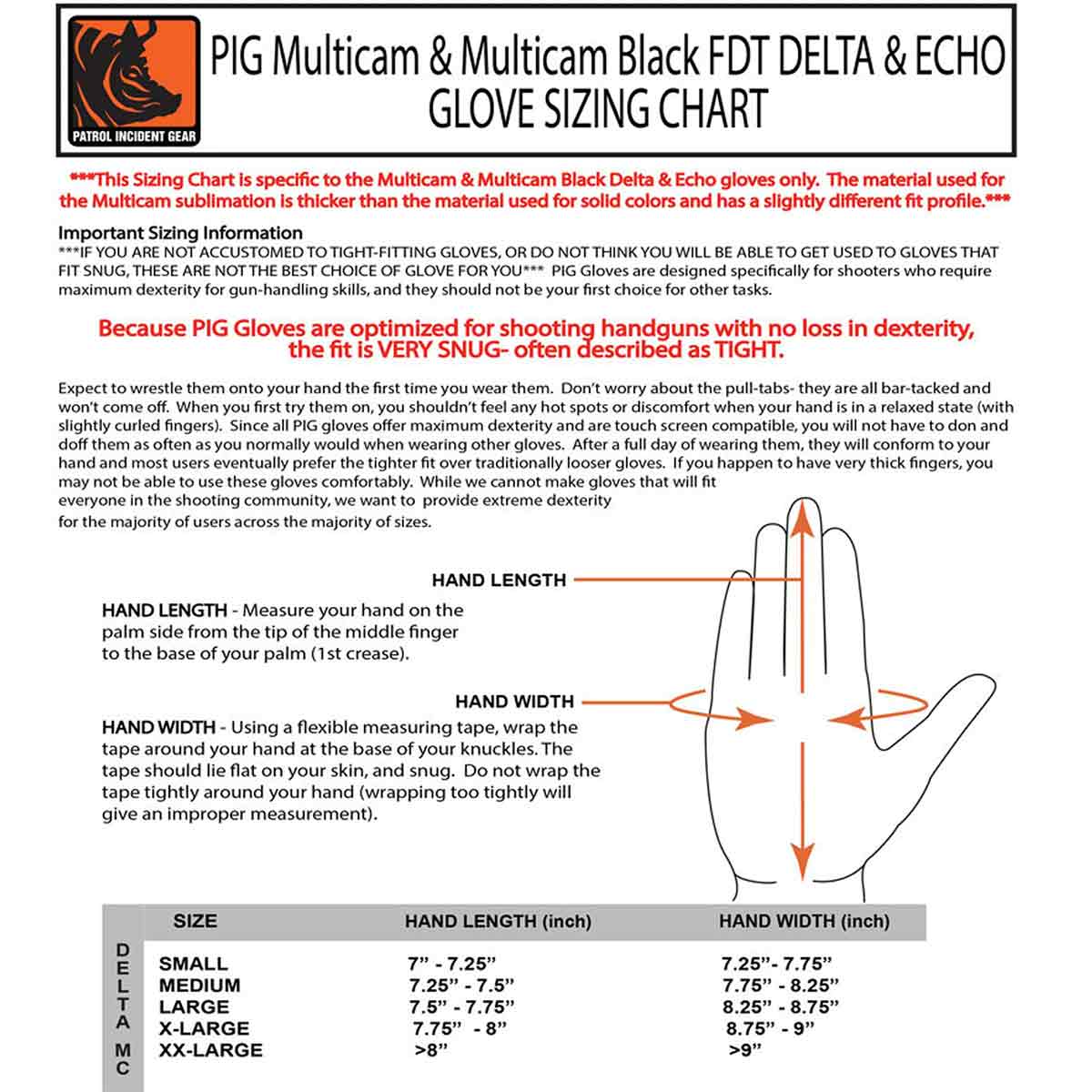 PIG FDT Delta + Plus Shooting Glove Mulitcam - John Bull Clothing