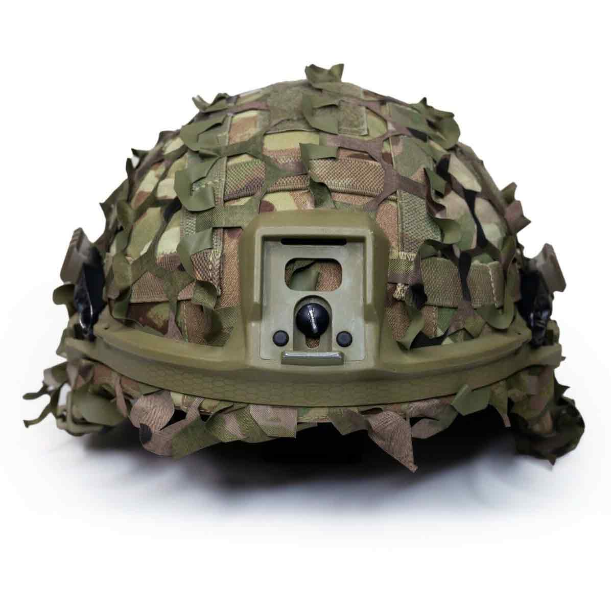 Army helmet with store netting