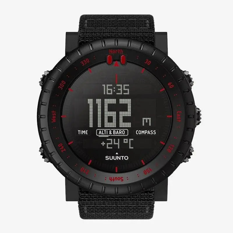 Suunto Core All Black Tactical Watch - Red